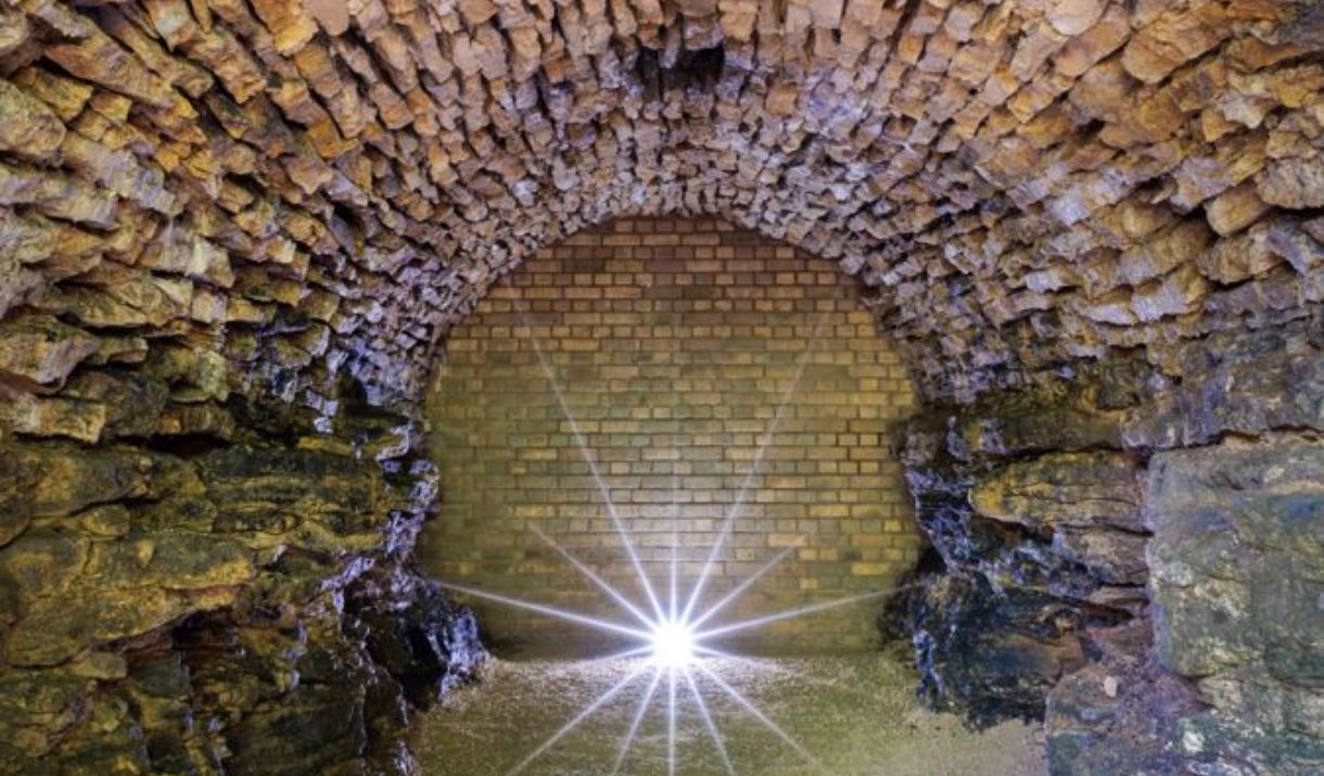 Grotto at night