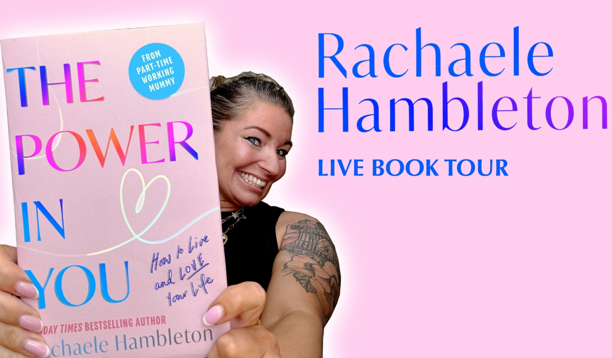 A photo of Rachaele Hambleton, she is holding up her book: The Power Of You.