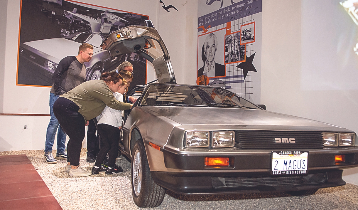 A DMC DeLorean on display at Haynes International Motor Museum, Somerset