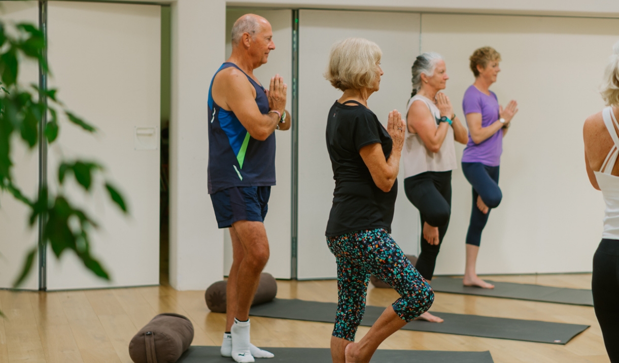 Group doing yoga