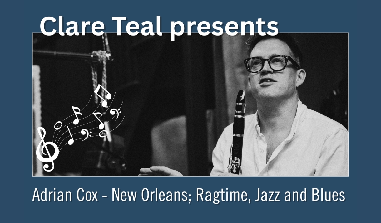 Image of Adrian Cox with a clarinet