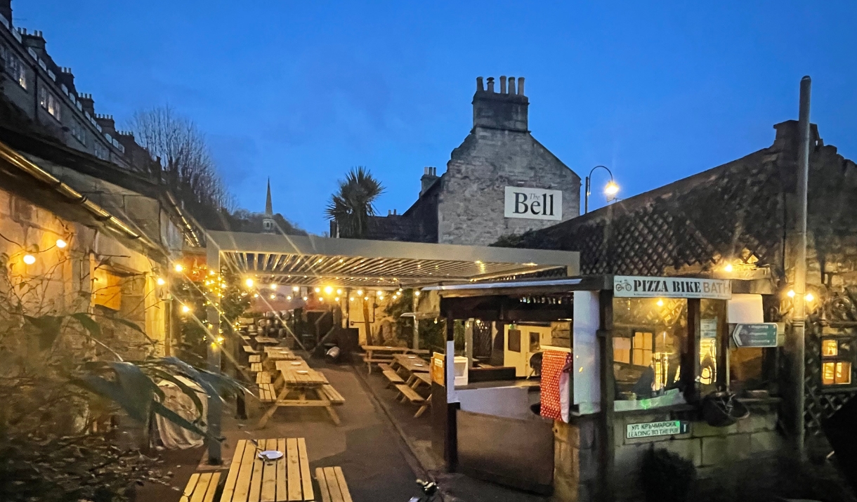 The Bell inn outdoor seating