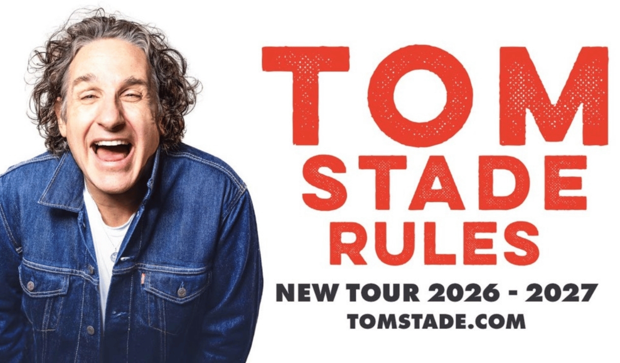 Promotional poster for comedian Tom Stade's "Rules" tour 2026-2027