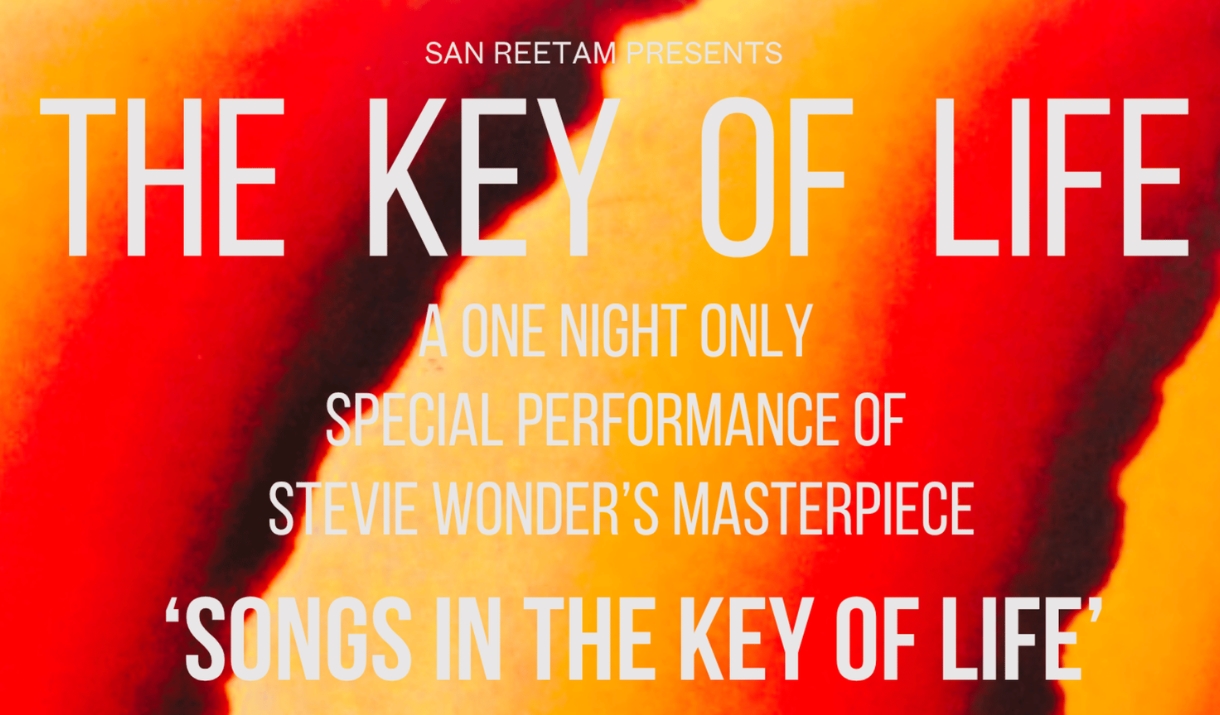 Promotional poster for San Reetam's one-night performance of Stevie Wonder's Songs in the Key of Life.