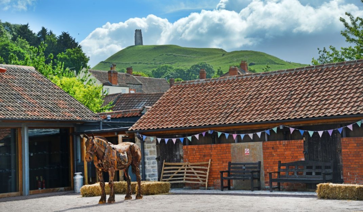 Somerset Rural Life Museum - Horse Sculpture and Barn