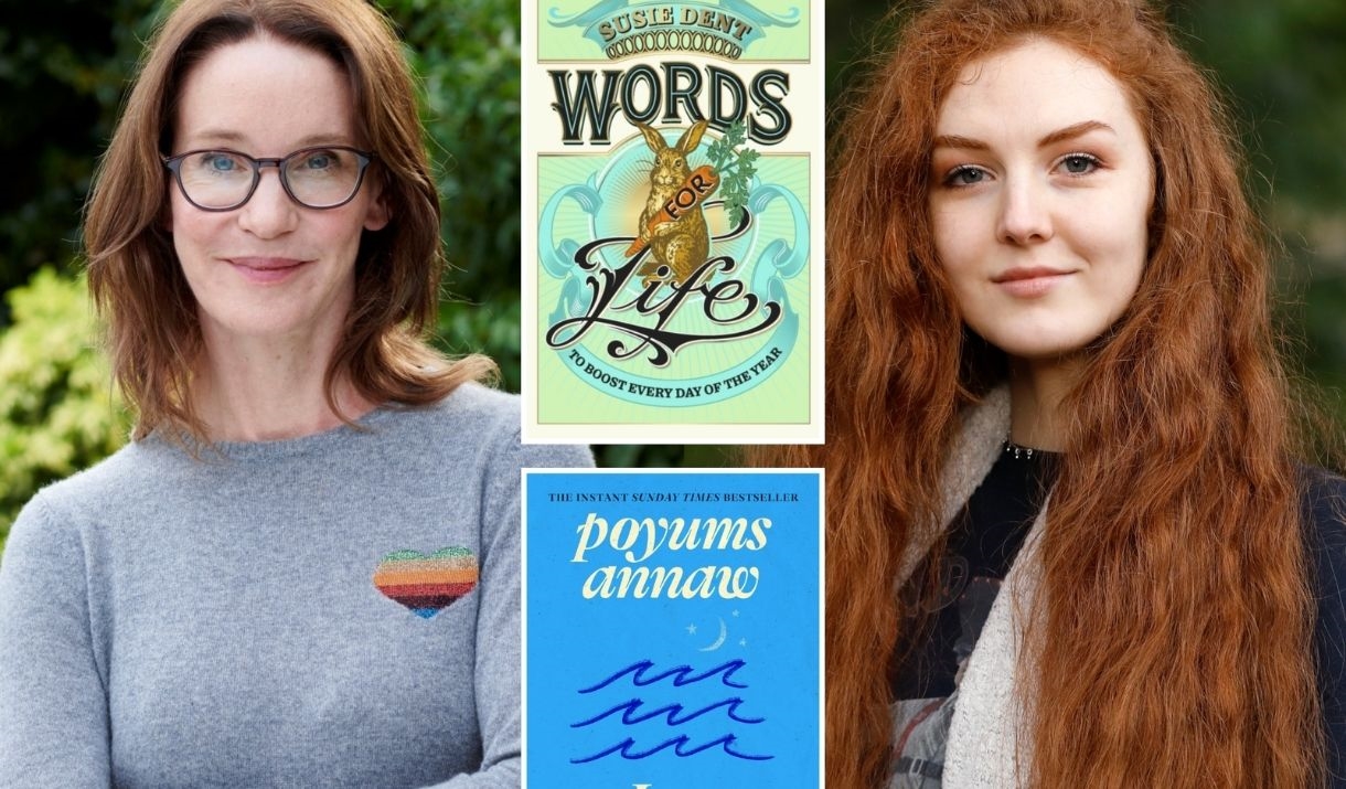 Susie Dent Len Pennie and book covers.