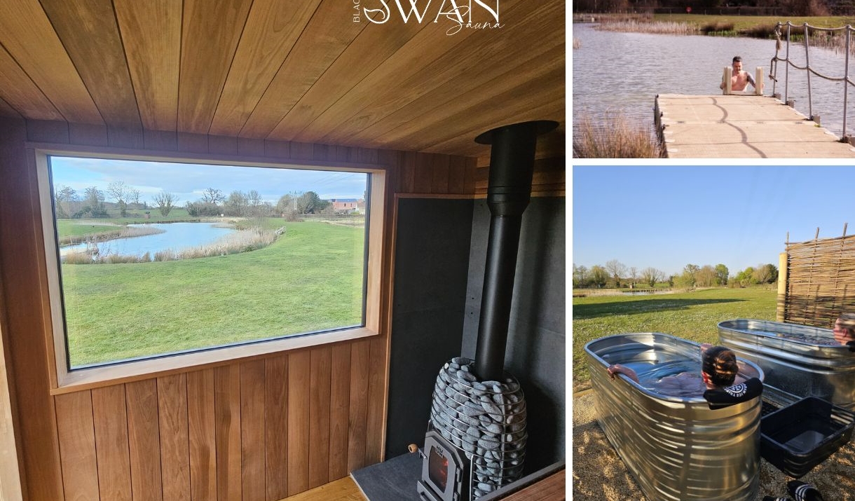 Black swan sauna outdoor contrast therapy hot cold