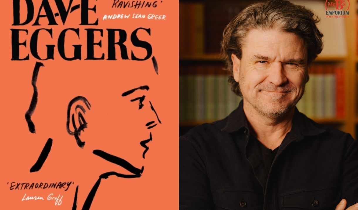 Dave Eggers and book cover.
