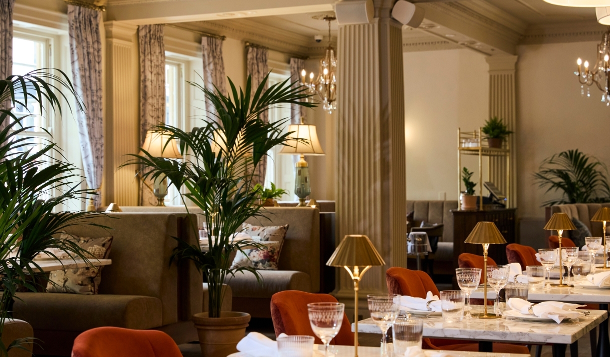 Interior of the Emberwood brasserie at The Francis Hotel in central Bath