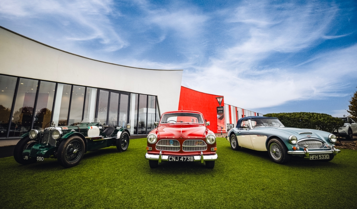 Classic Cars outside Haynes Motor Museum