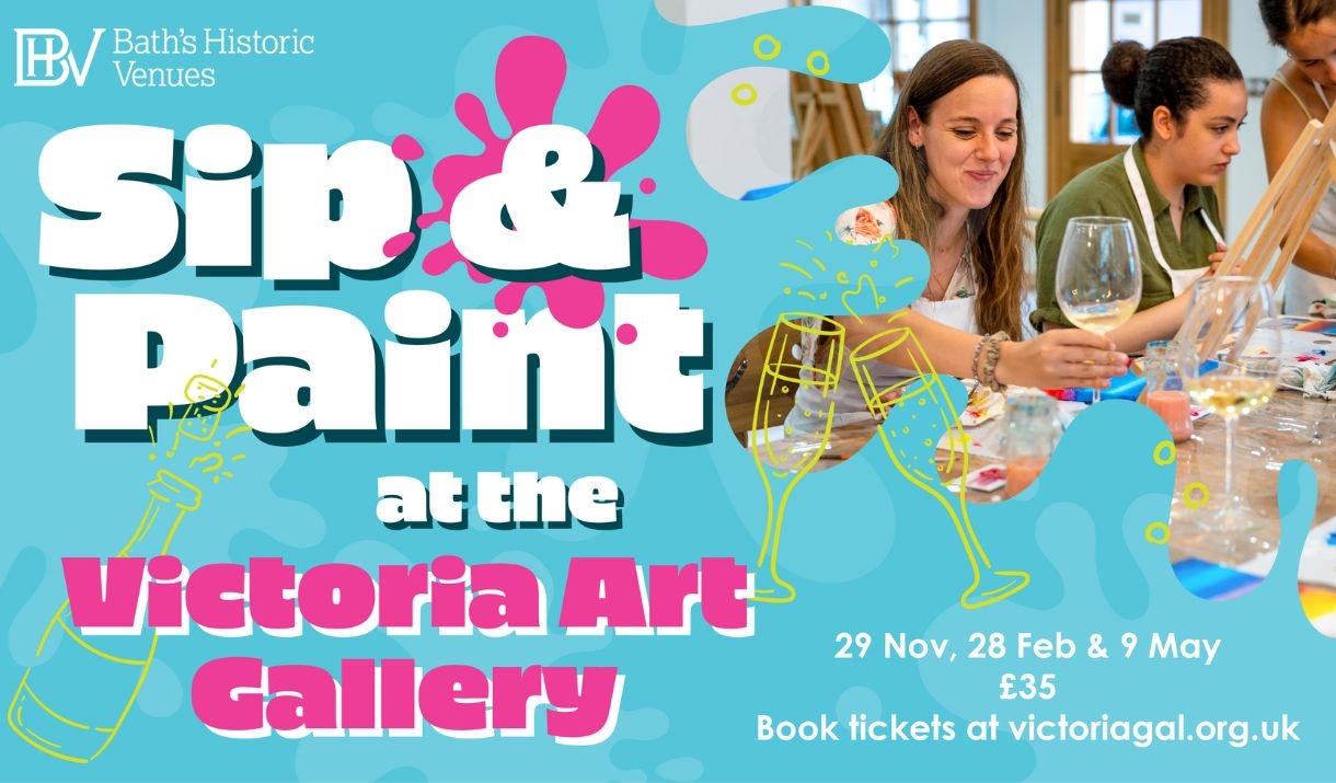 Sip & Paint Banner