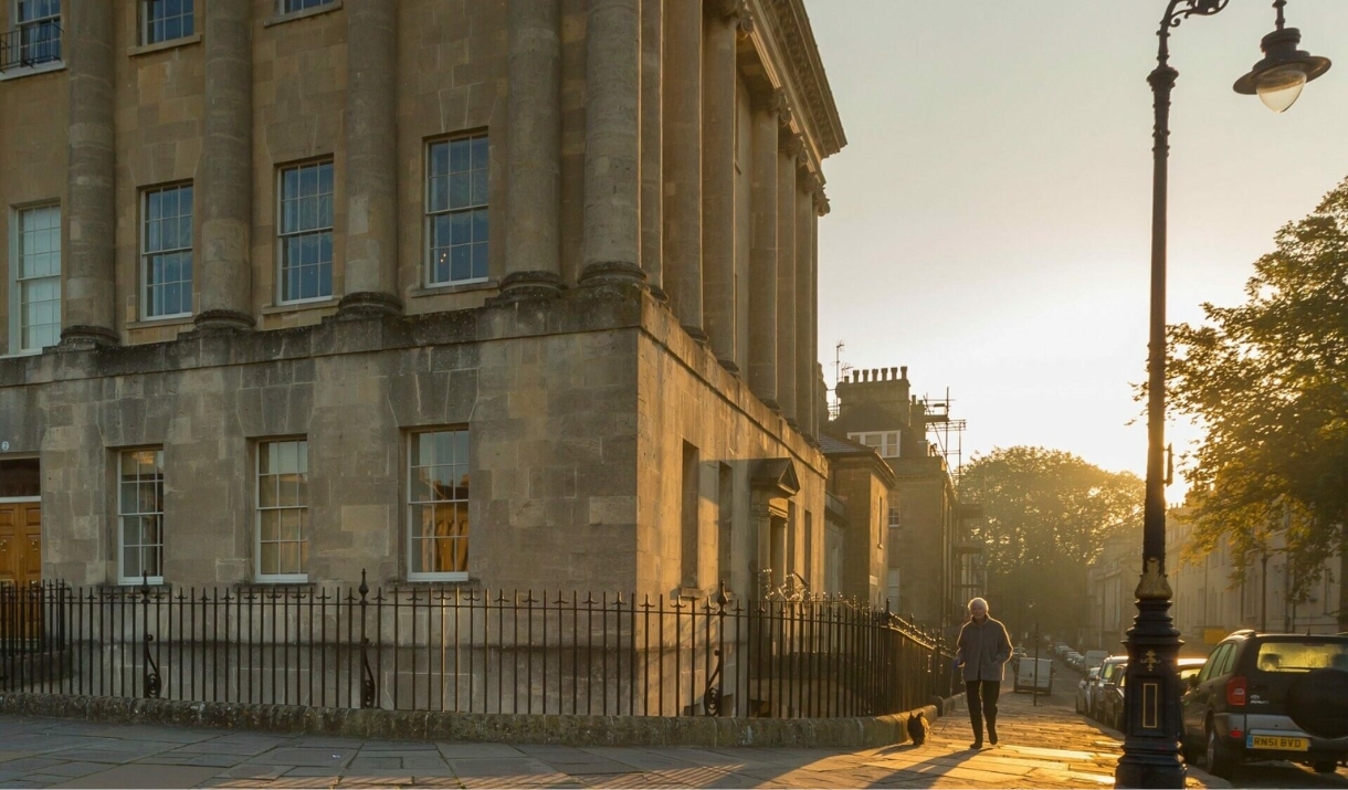 Image of no.1 Royal Crescent at Sunset