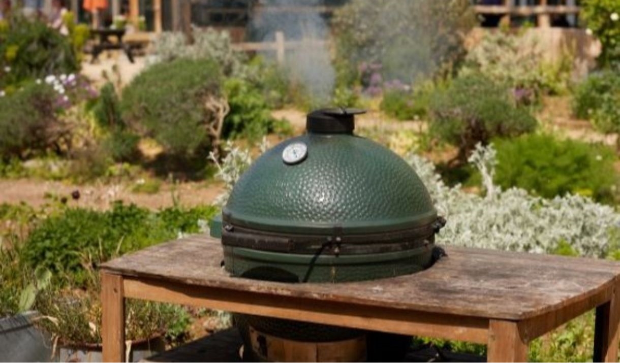 Big Green Egg BBQ sunset