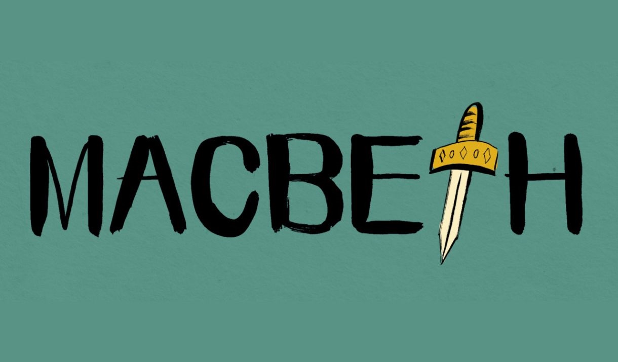 Macbeth written on blue background