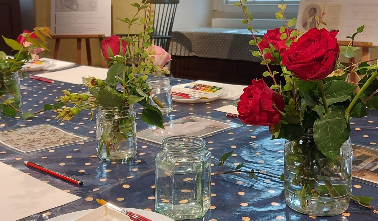 Painting Roses at No.1