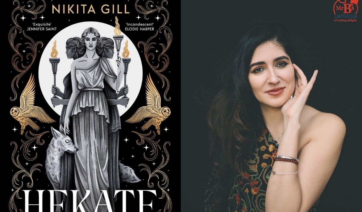 Nikita Gill and the cover of her book