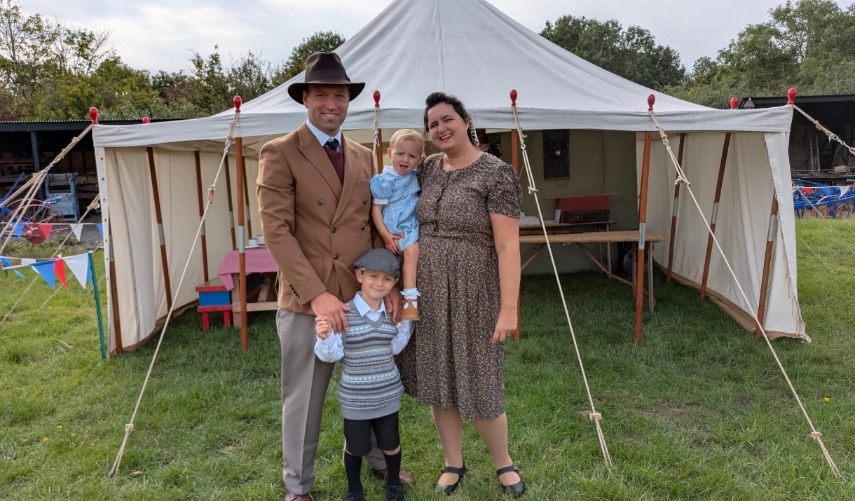 An image of Britain at War at The Bishop's Palace for History Alive.