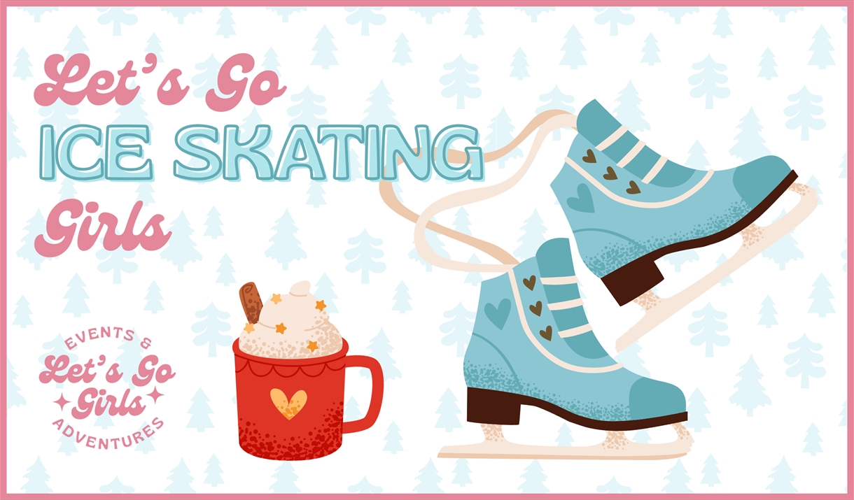 Drawing on ice skates and hot chocolate