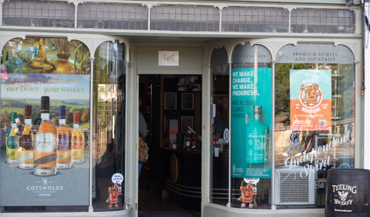 Exterior of the Independent Spirit shop in Bath