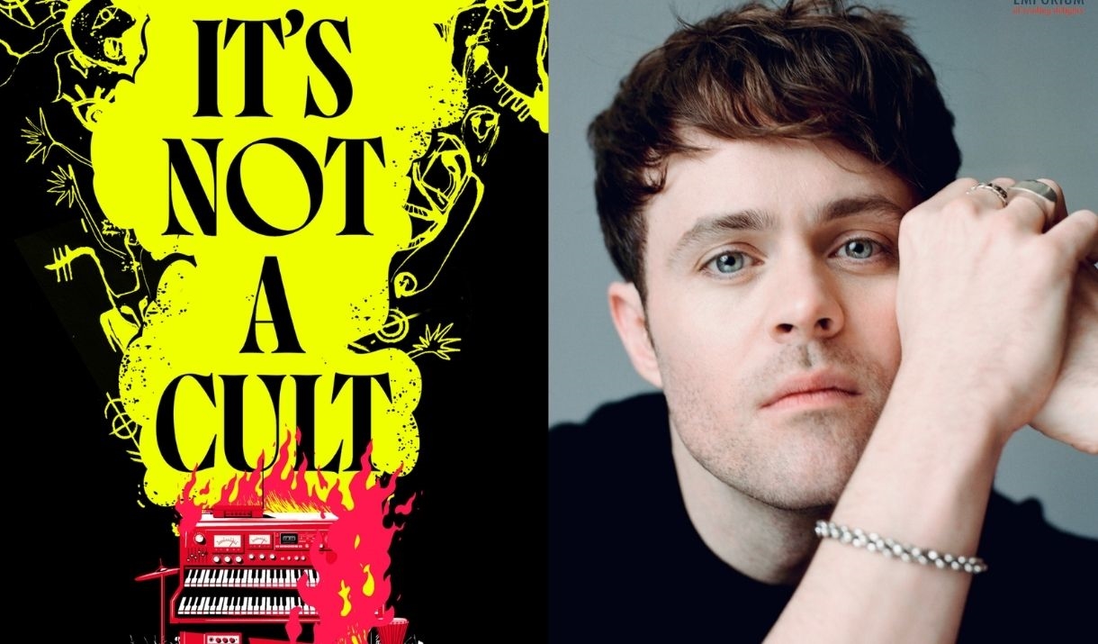 Joey Batey and the cover of his book.