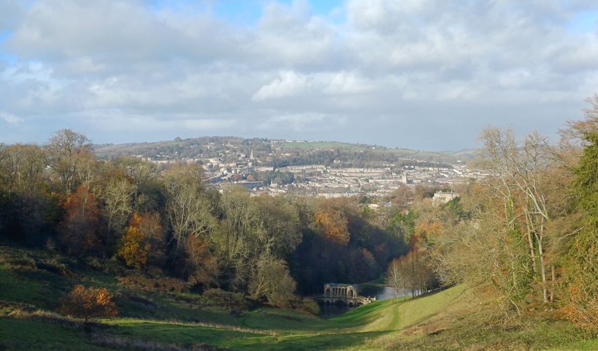 view of bath over a hill