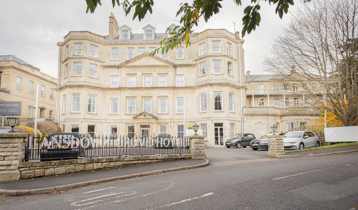 The exterior of the Lansdown Grove Hotel seen from across the road