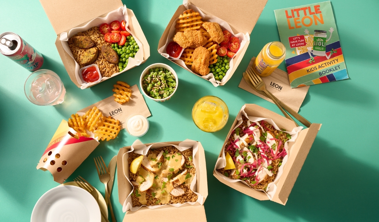 Boxed meal options at Leon