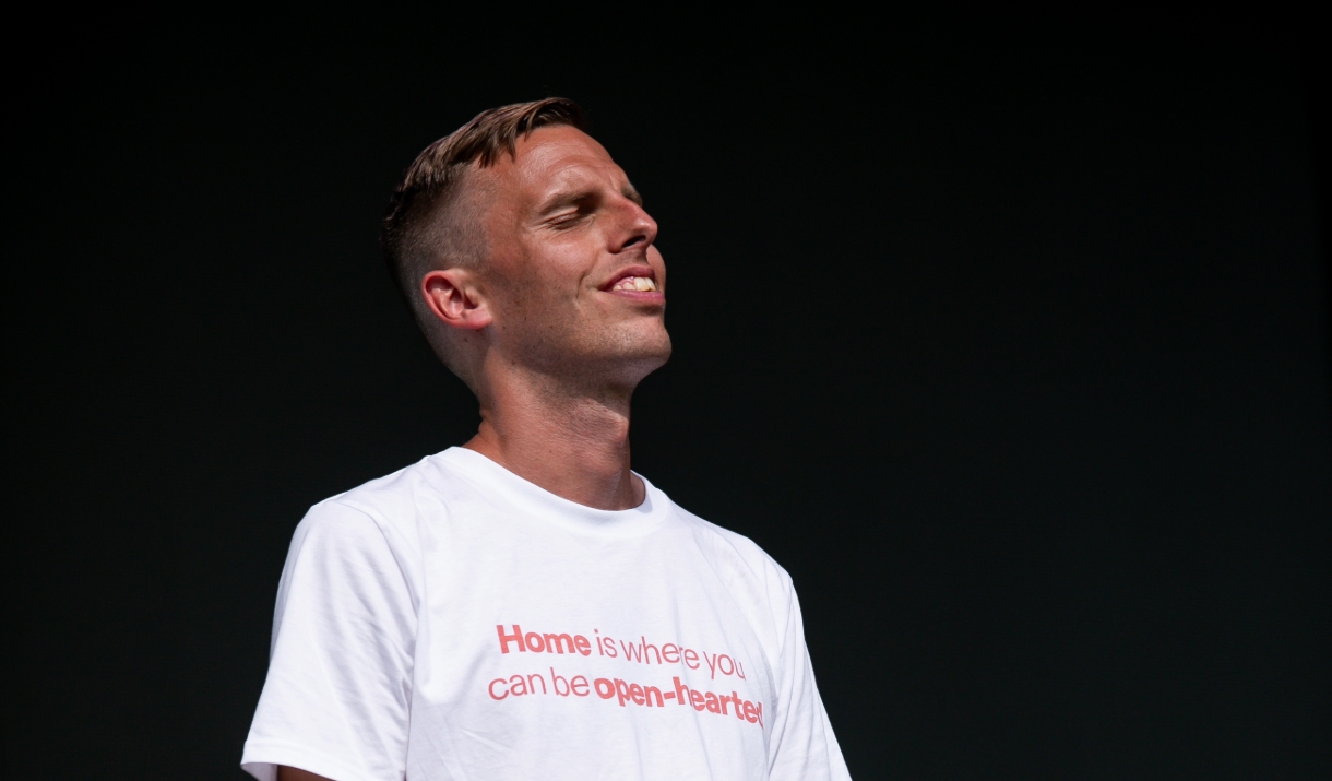 A photo of world Poetry Slam Champion Harry Baker