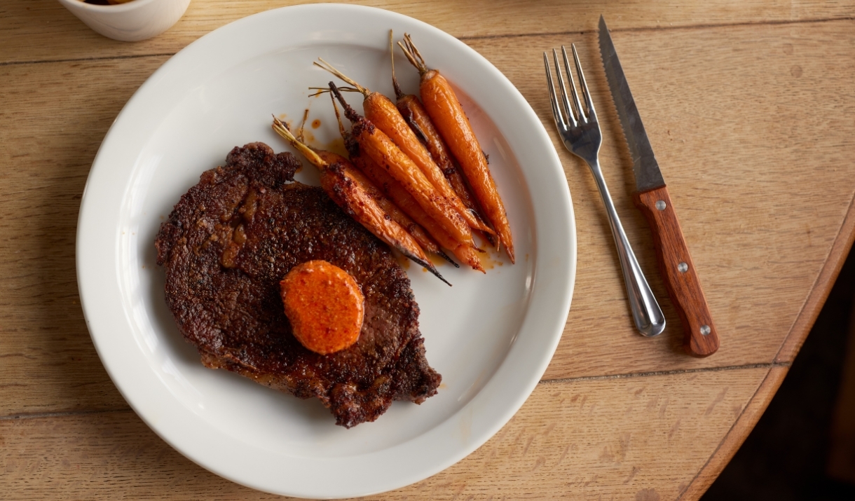 Steak and carrots
