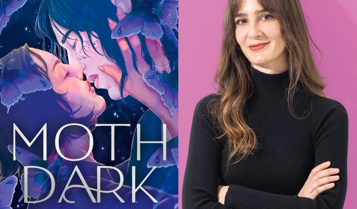 Kika Hatzopoulou  and book cover.