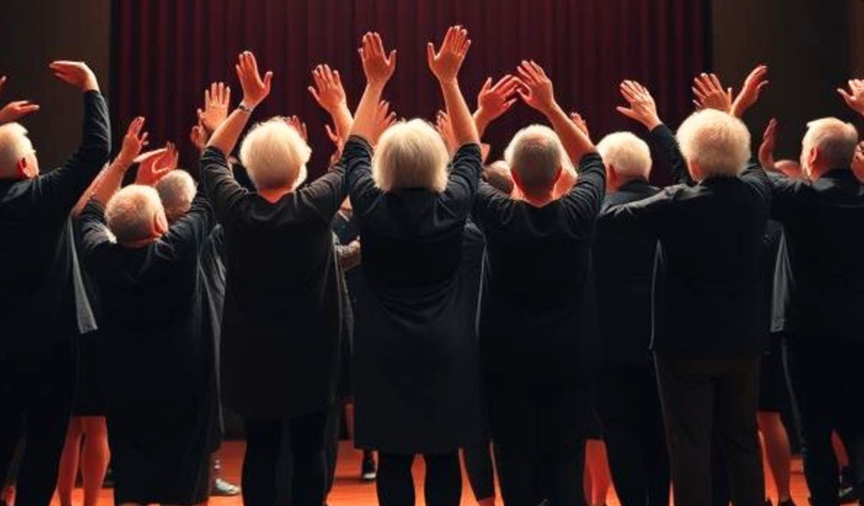 People raising their hands