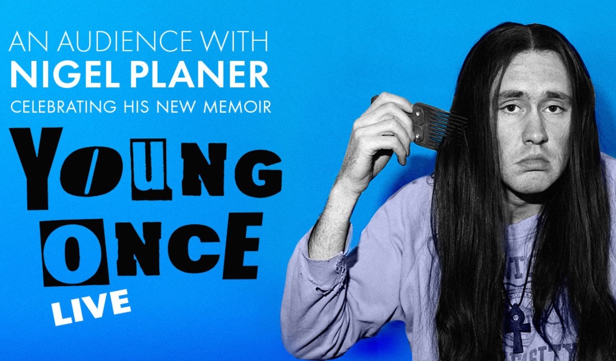 Nigel Planer combing his hair