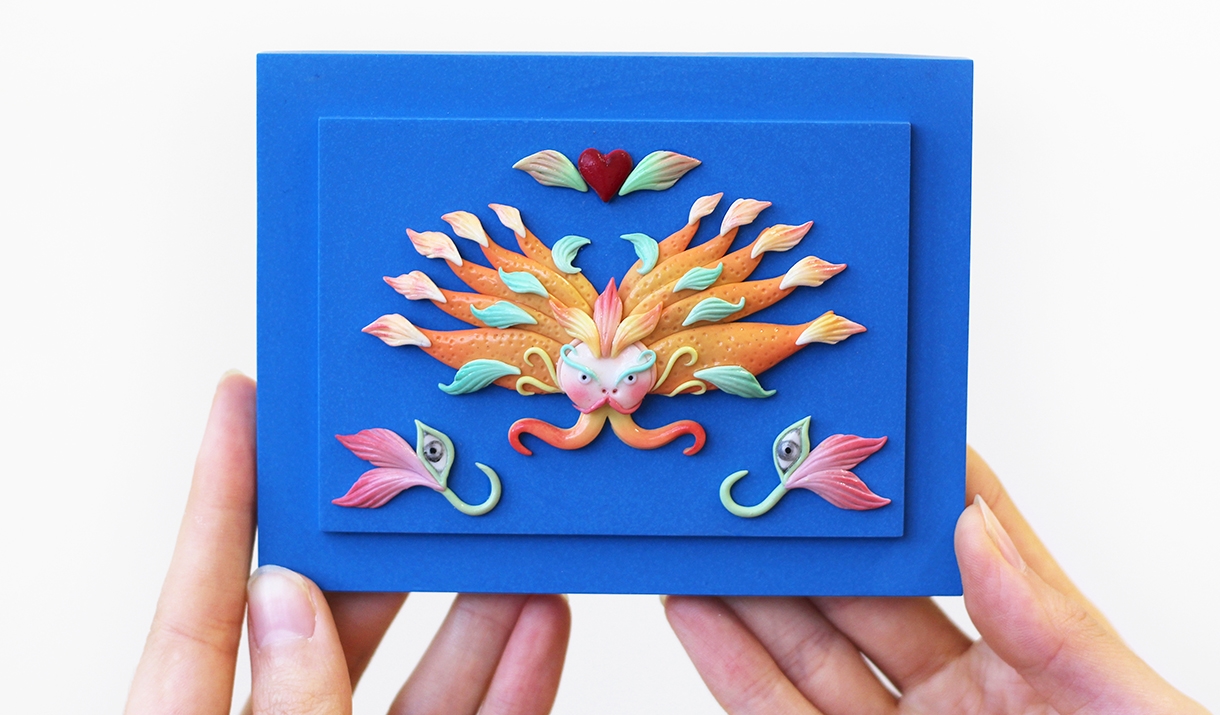 Deep Blue Heluo-Fish tile, 2025 by Hannah Lim