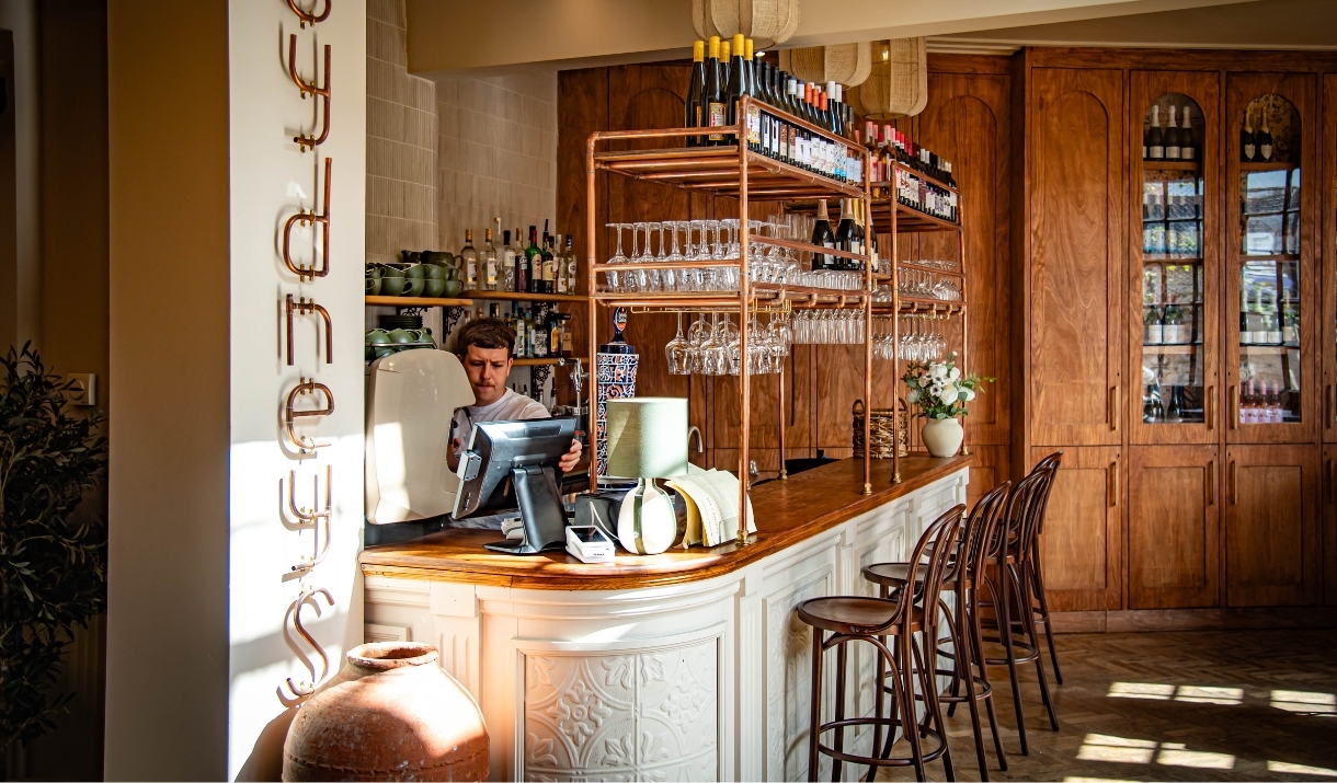 View of the bar at Sydney's