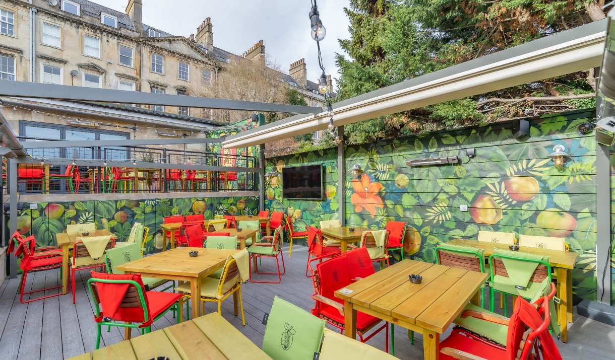 Beer garden at Bath Cider House