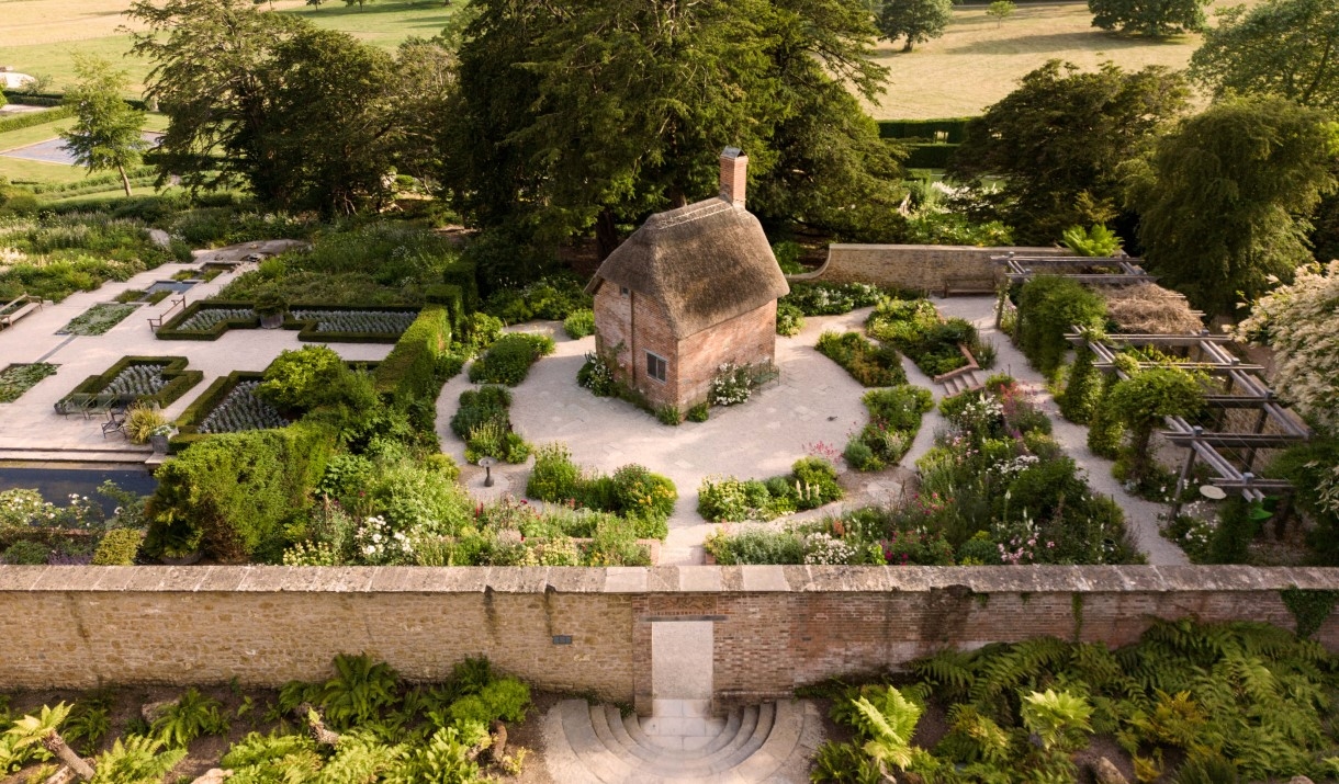 The Newt in Somerset Garden from above