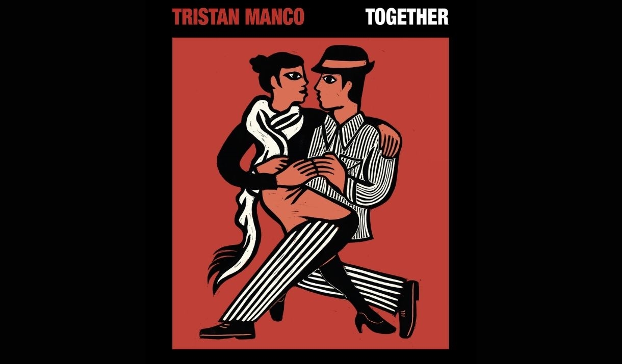 a painting of two people dancing