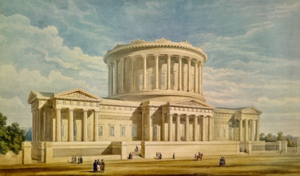 painting of cambridge building