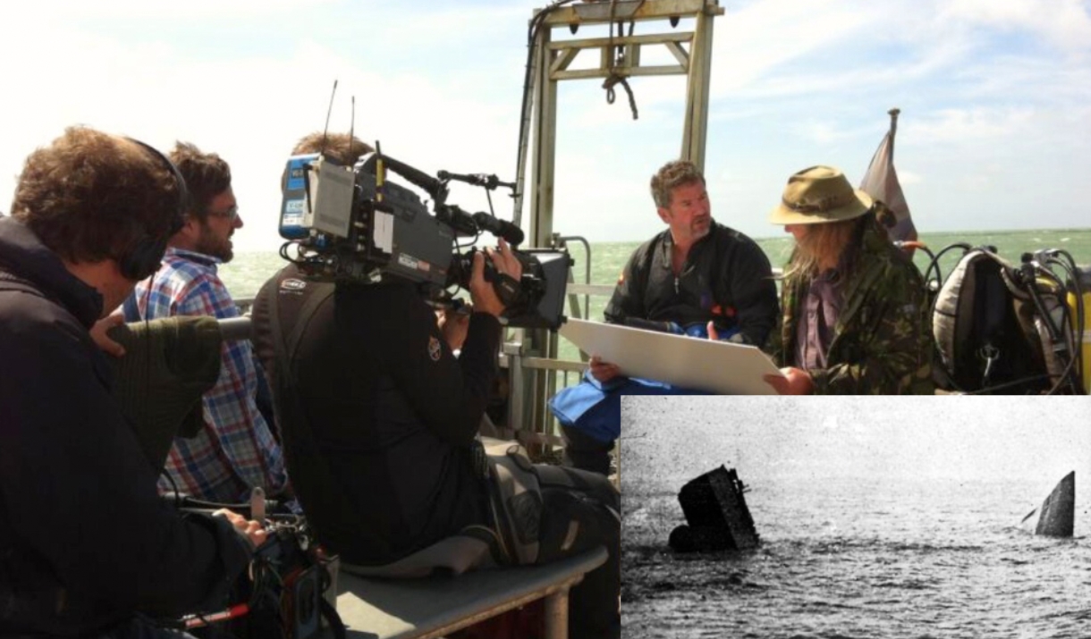 people being filmed on boat