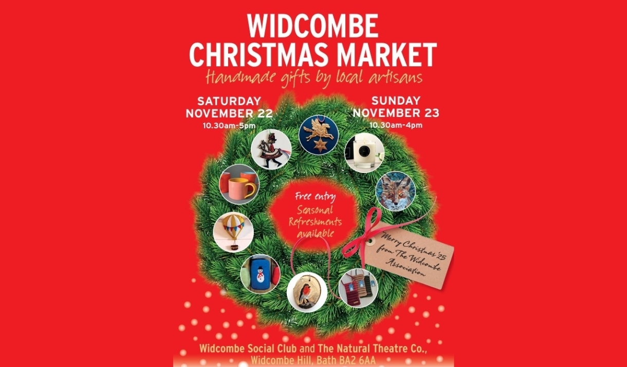 A poster advertising the Widcombe Christmas Market 2025