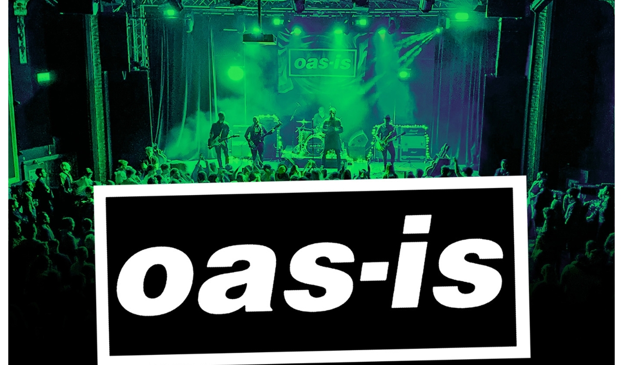 A poster advertising a performance by the Oas-is tribute band at Komedia Bath