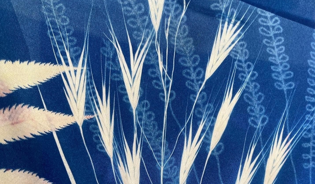 Image showing leaves printed onto material