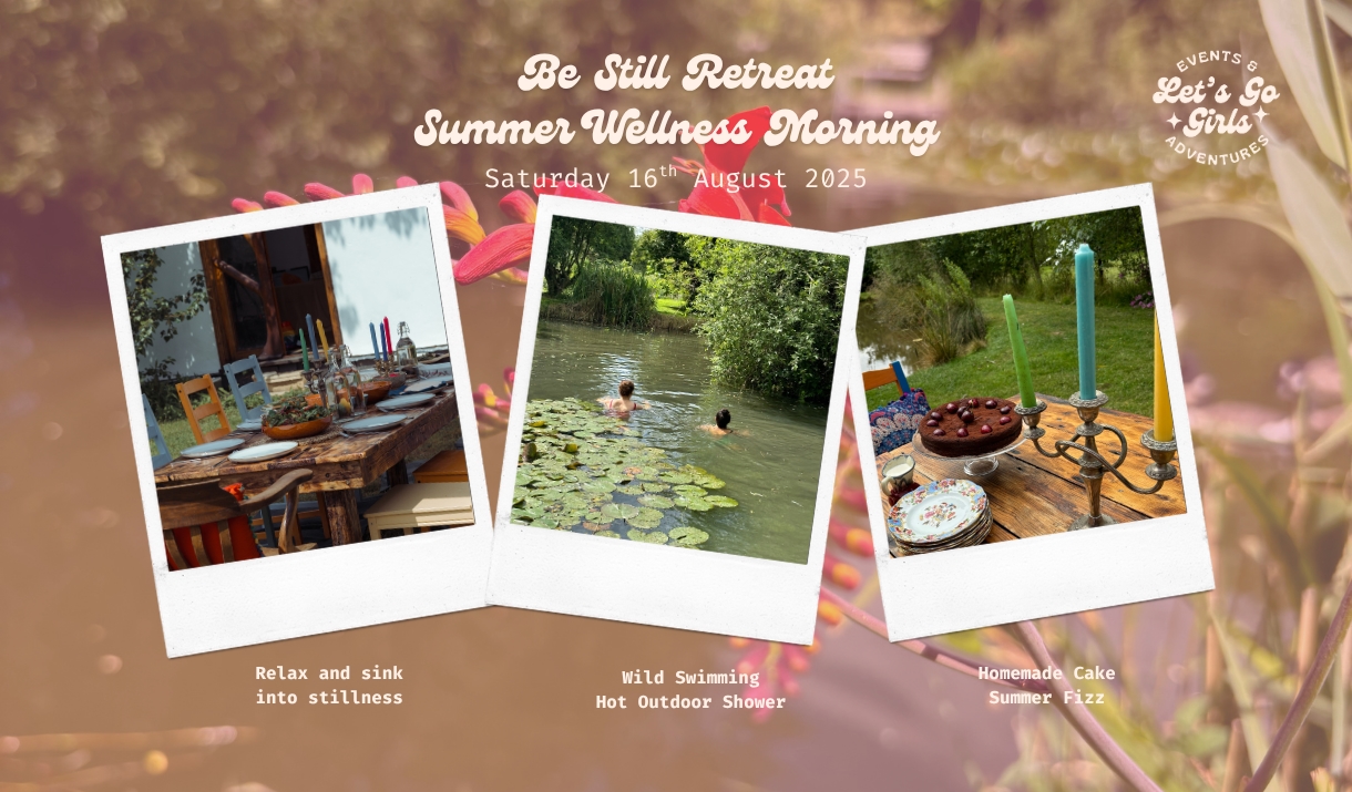 Wellnes Morning poster with nature, cake, greenery