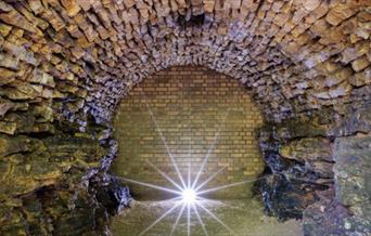 Grotto at night