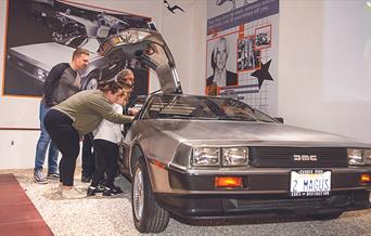 A DMC DeLorean on display at Haynes International Motor Museum, Somerset