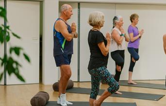 Group doing yoga