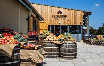 Flourish food hall exterior