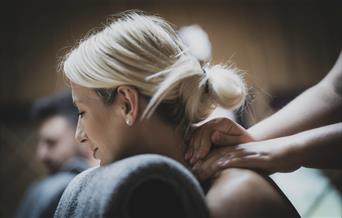 Person having a shoulder massage