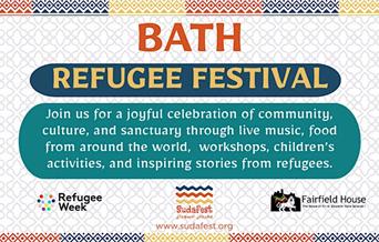 A poster advertising the Bath Refugee Festival
