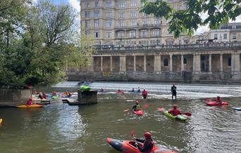 Starting to paddle